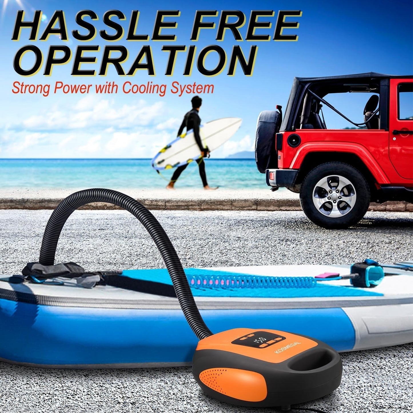 Paddle Board Pump Electric Portable, SUP Pump for Paddleboard, 20PSI Air Compres