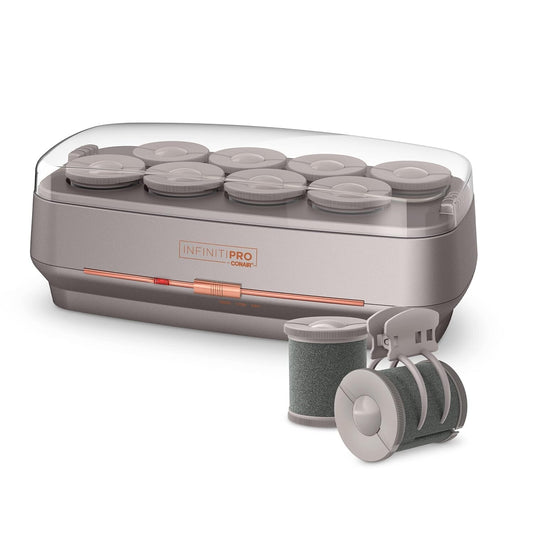 INFINITIPRO BY CONAIR Ceramic Flocked Hot Rollers for Long, Medium, and All Hair