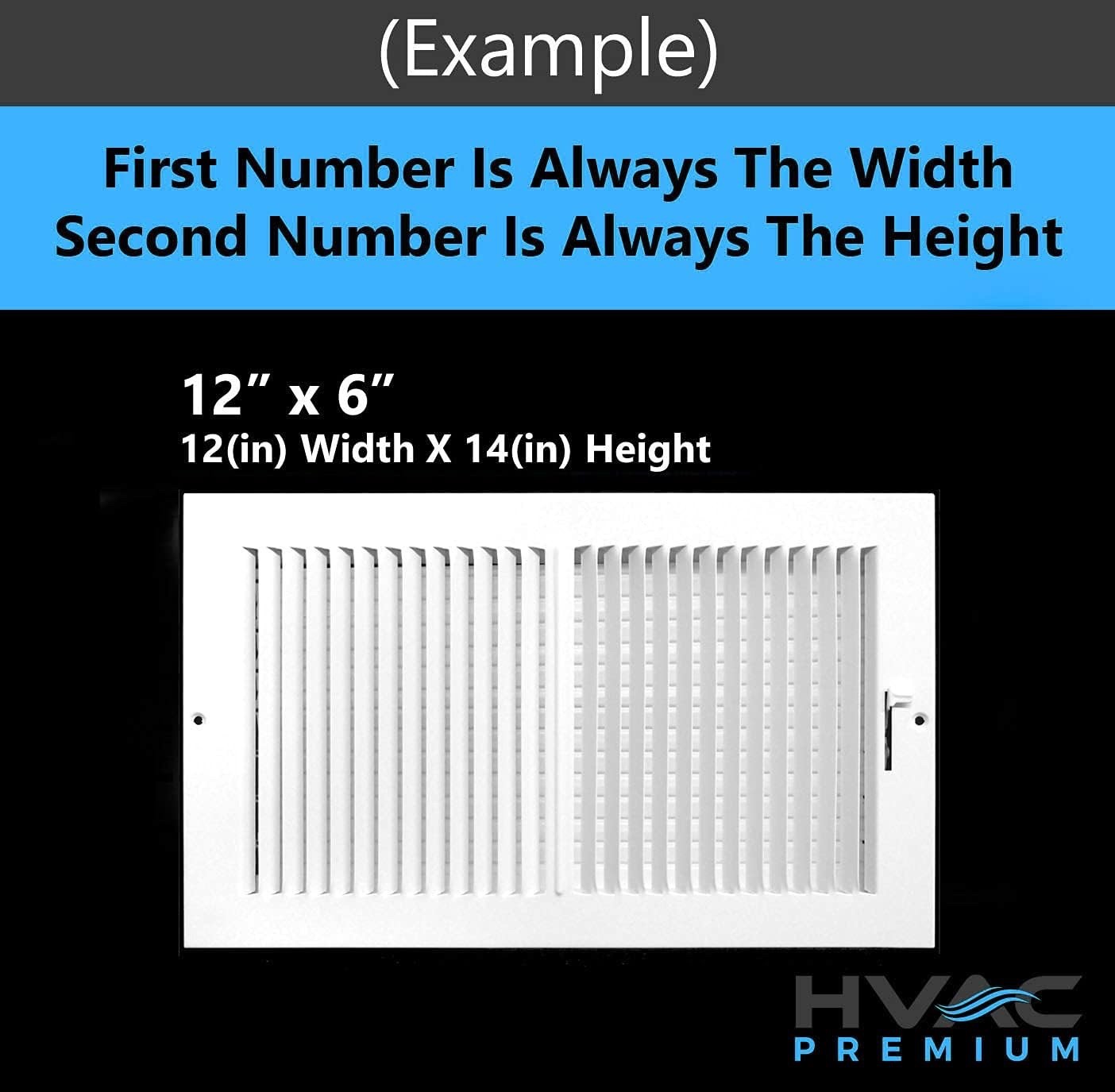 HVAC Premium 18" X 8" 2-Way-Vertical AIR Supply Grille - Vent Cover & Diffuser