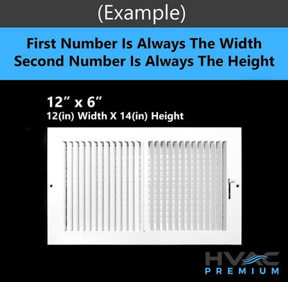 HVAC Premium 18" X 8" 2-Way-Vertical AIR Supply Grille - Vent Cover & Diffuser
