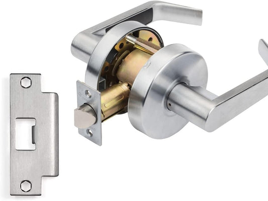 Dynasty Hardware AUG-30-26D Grade 2 Commercial Duty Passage Lever, ADA, Satin