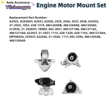 4Pcs Engine Motor Mount Kit Compatible with Town&Country/Grand Caravan 2001-2007