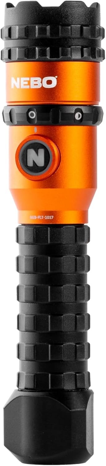 NEBO FL1500 Rechargeable Flashlight 1500 Lumens 5 Modes Magnetic Base 2X Zoom