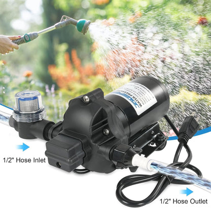 4.0 GPM 12V DC 45 PSI Revolution Water Pump with Pressure Switch Compatible with