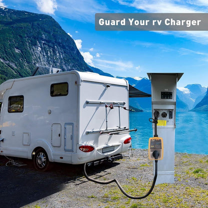 30 Amp Smart RV Surge Protector with Waterproof Cover All-in-1 Circuit Analyzer