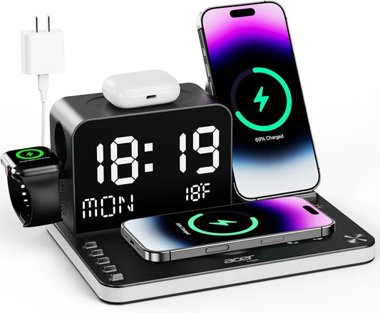 acer 7-in-1 Wireless Charging Station Charger Stand for Multiple Devices. SEALED