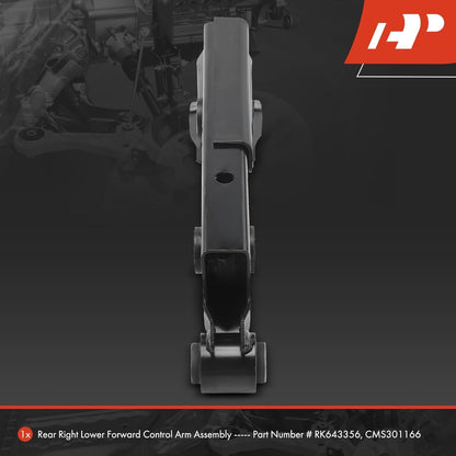 Rear Right Lower Forward Control Arm with Bushing, Compatible