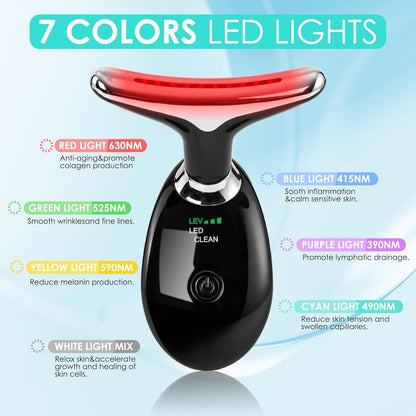 Facial Massager for Face and Neck, Red-Light-Therapy-for-Face and Neck, Face cul