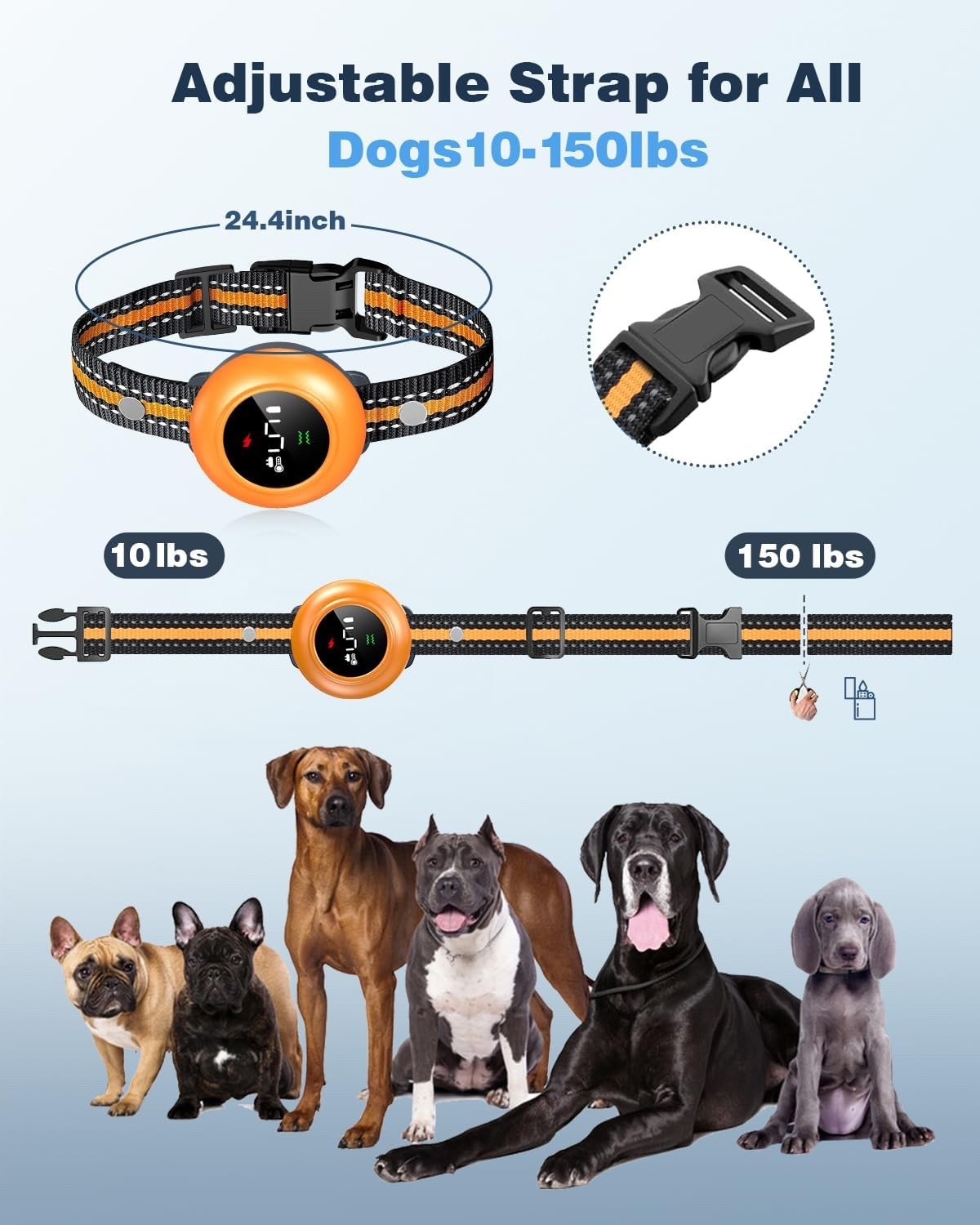 2-in-1 Dog Shock Collar & Dog Bark Collar - Smart Anti Barking Dog Training Coll