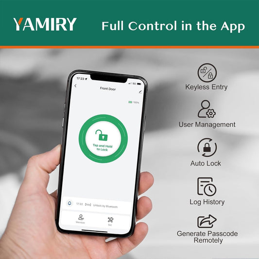 Smart Door Handle Lock with Keypad: Yamiry Fingerprint Smart Knob - Keyless Entr