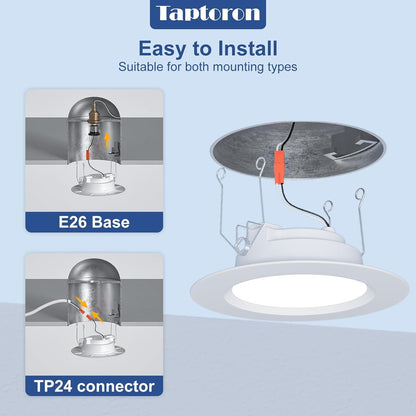 Recessed Lighting 5/6 Inch, 6Pack Color Changing LED Can Lights for Ceiling, 13W