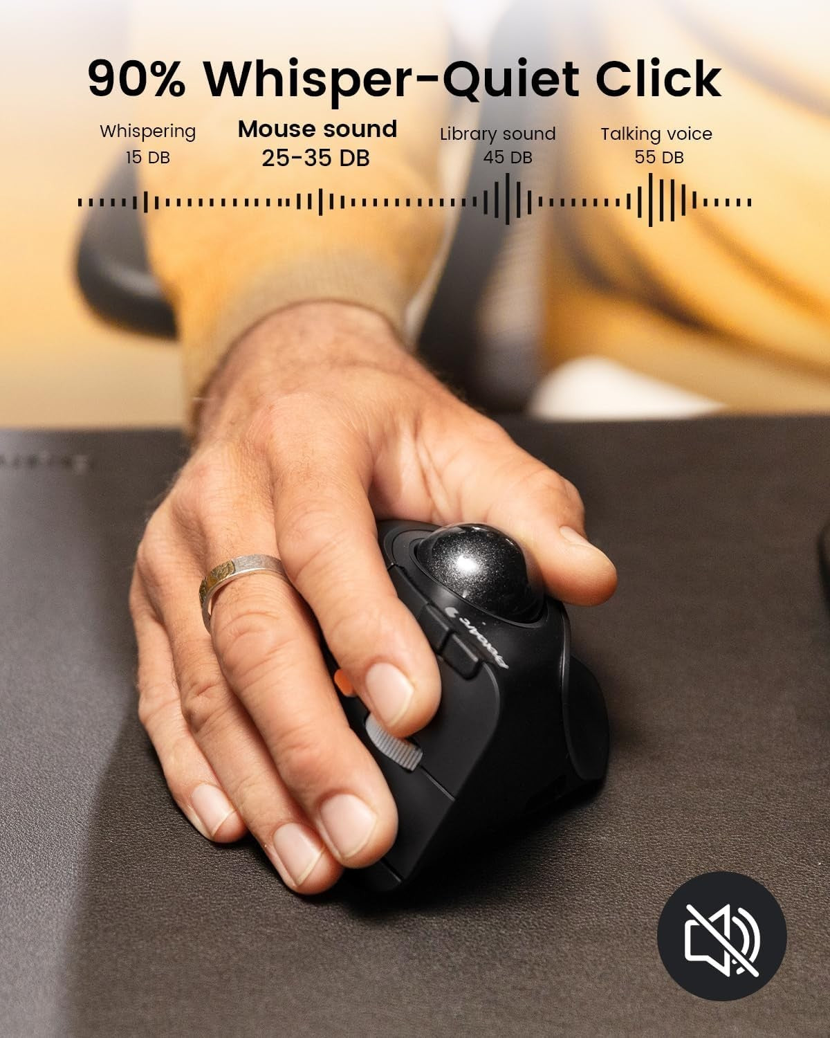 t137 ProtoArc Vertical Wireless blue Trackball Mouse EM05 NL Bluetooth Ergonomic