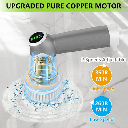 Electric Spin Scrubber 2024 New Electric Scrubber for Bathroom with 6 Replace