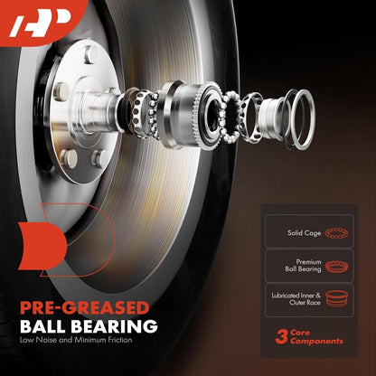 A-Premium 513296 Front Wheel Bearing and Hub Assembly with 5-Lug Compatible with