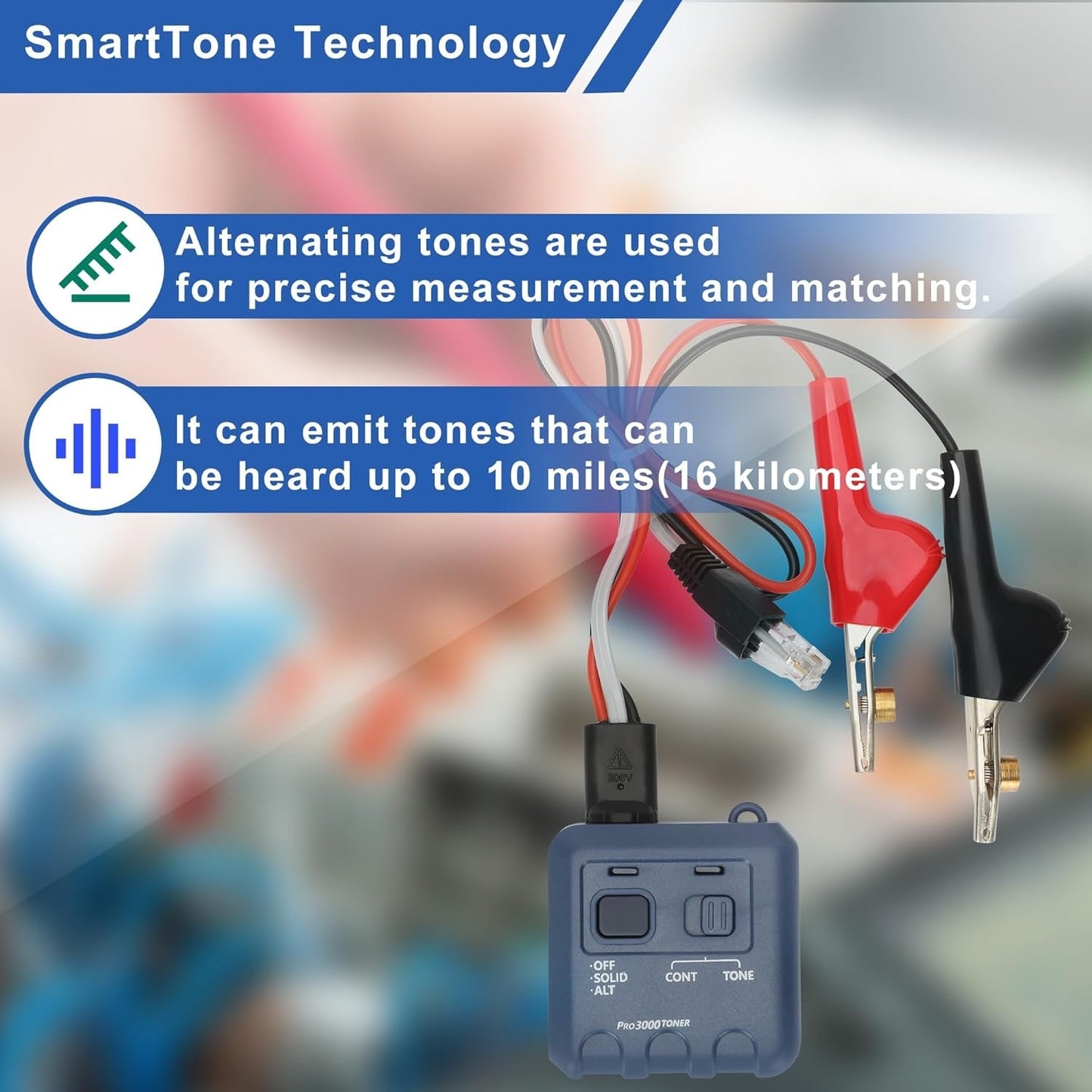 Pro3000 Tone Generator and Probe Kit, Toner Electrical Tool, Wire Toner