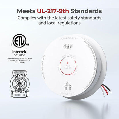 Siterlink Hardwired Smoke Detector Carbon Monoxide Detector Combo 4 pack
