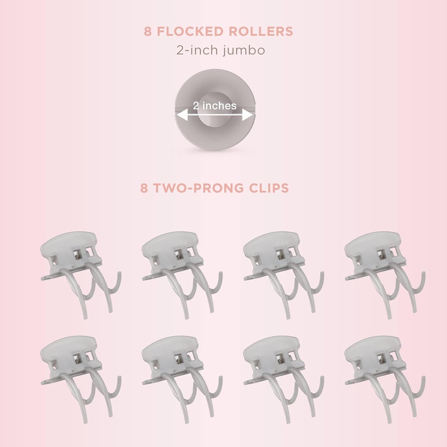 INFINITIPRO BY CONAIR Ceramic Flocked Hot Rollers for Long, Medium, and All Hair