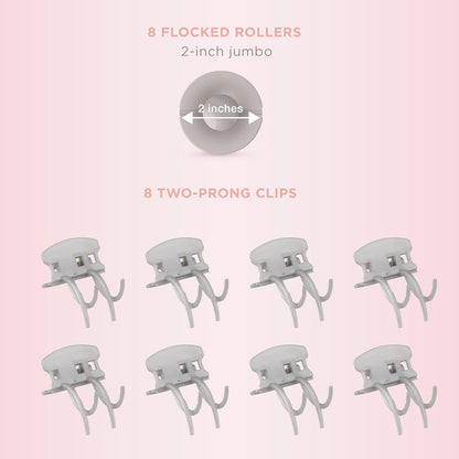 INFINITIPRO BY CONAIR Ceramic Flocked Hot Rollers for Long, Medium, and All Hair