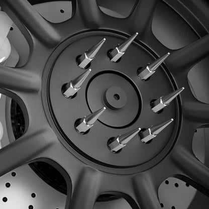 DYNOFIT 14mmx1.5 Wheel Spike Lug Nuts, 32 x Chrome M14x1.5 Lug Nut, DYNOFIT 4.4