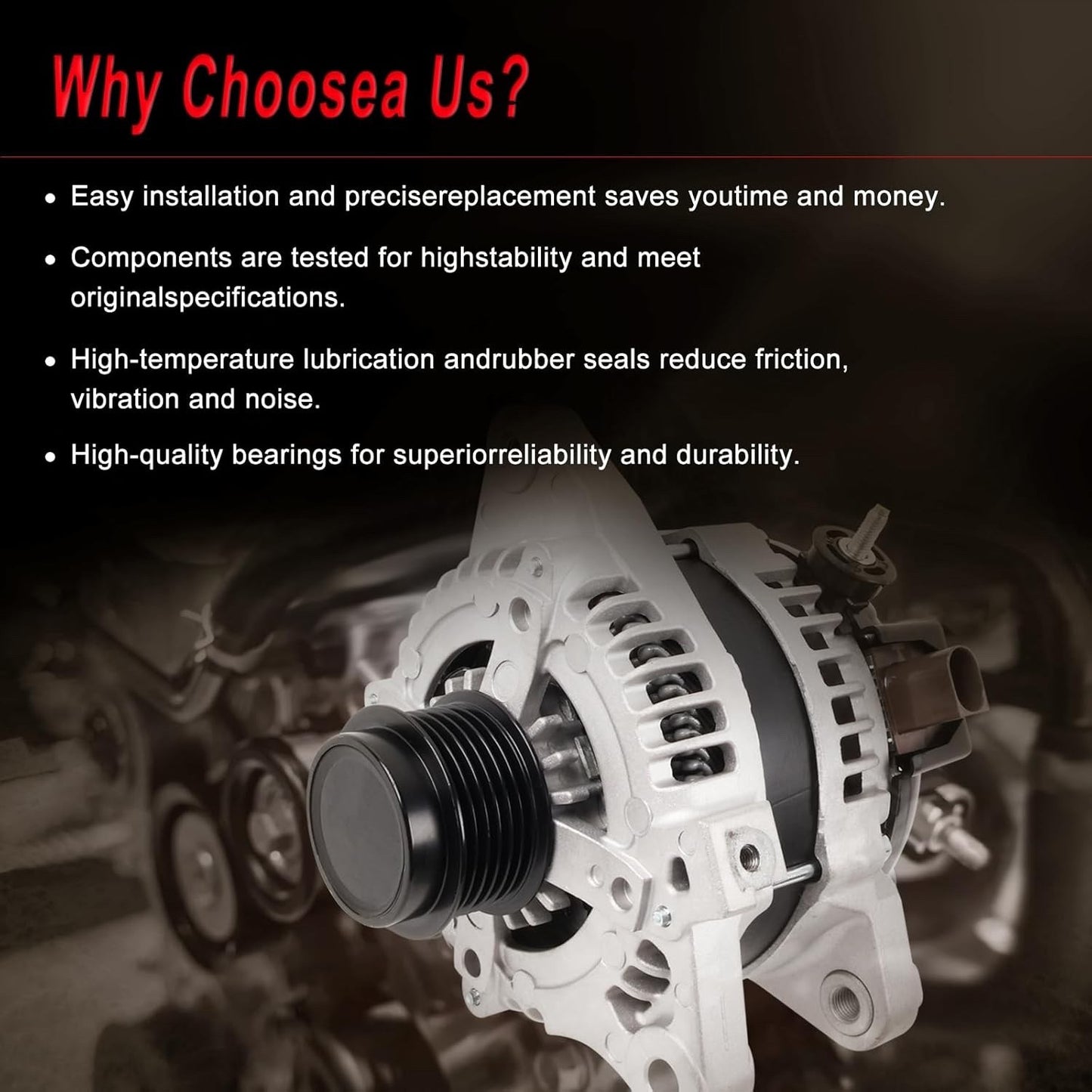 Alternator Compatible with Corolla 2014 2015 2016 2017 2018 2019 1.8L L4, Altern