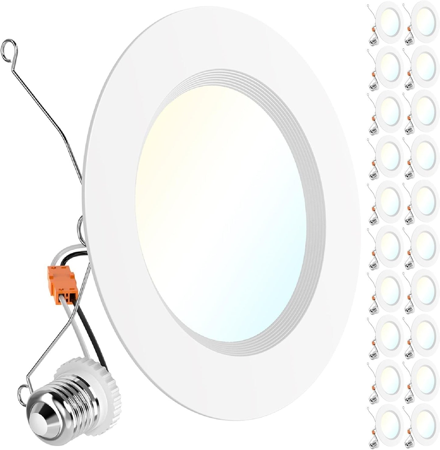 Sunco 20 Pack 6 Inch LED Recessed Light Retrofit, Can Lights for Ceiling,