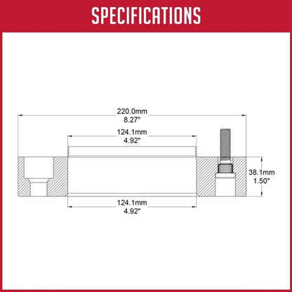 Coyote Accessories® 8180-8180H-C - 8 on 180mm 1.50 Inch Thick 124.1mm