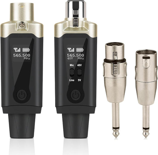 Wireless XLR Transmitter and Receiver& Wireless Guitar Transmitter Receiver,Rech