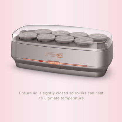 INFINITIPRO BY CONAIR Ceramic Flocked Hot Rollers for Long, Medium, and All Hair