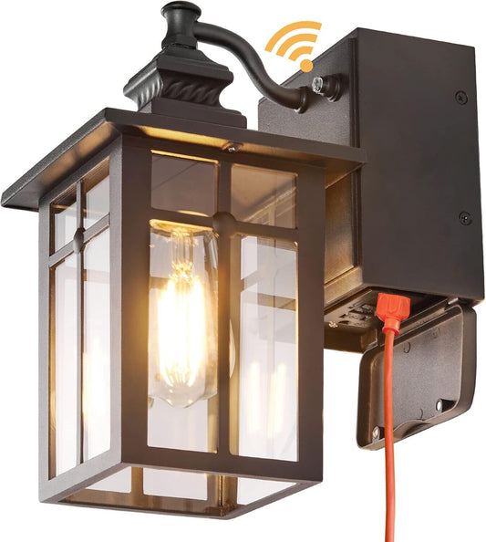 SIEPUNK Porch Lights Outdoor, Dusk to Dawn Exterior Lighting Fixtures 2 in 1