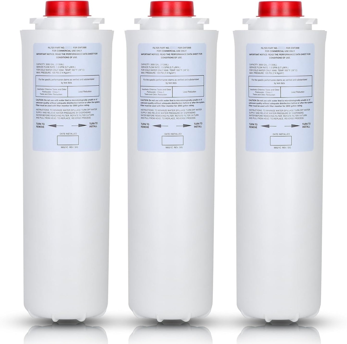 513,00-C (3 Packs-No Chip),Compatible with EzH2O Replacement Bottle Station