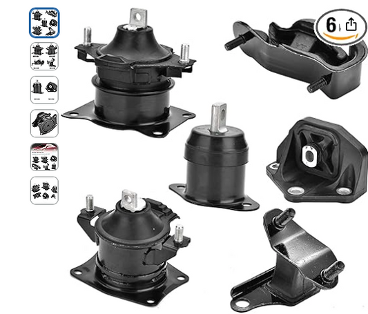 6PCS Engine Motor Mount Set Compatible with Honda Accord 3.0L 2003-2007 Auto