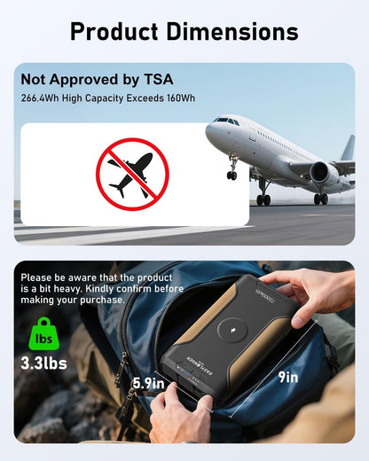 EASYLONGER ES720 (GP14) 266Wh CPAP Power Supply