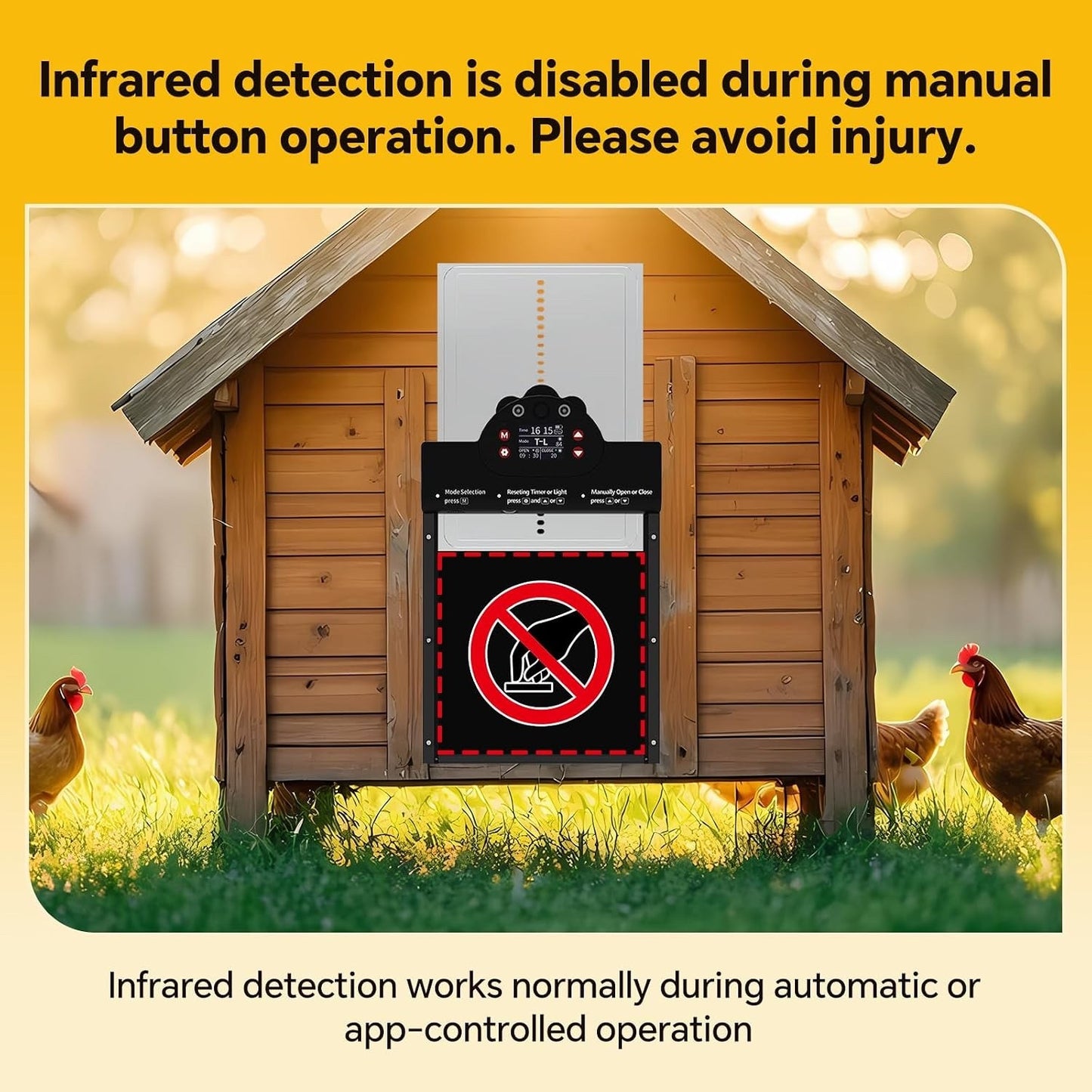 Besly HD AI Camera Automatic Chicken Coop Door, WiFi Solar Powered
