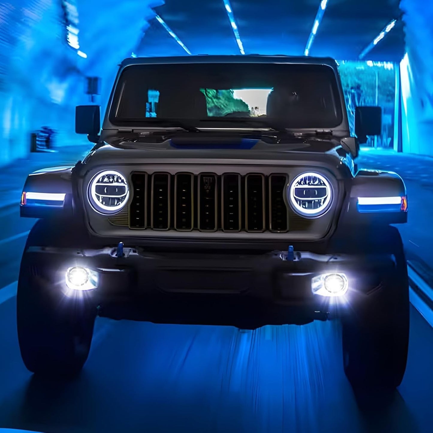 4 Inch Round LED Fog Lights Compatible with 2007-2018 Wrangler JK JK Unlimited