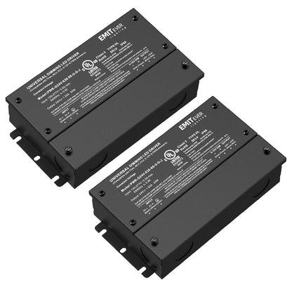 EMITEVER Dimmable Led Driver, 2 Packs 30W AC 110V-277V to DC 24V Transformer,