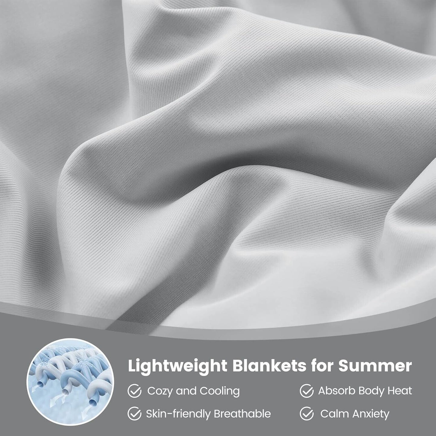 Cozy Bliss Cooling Comforter King Size, Cooling Blankets for Hot Sleepers and Ni