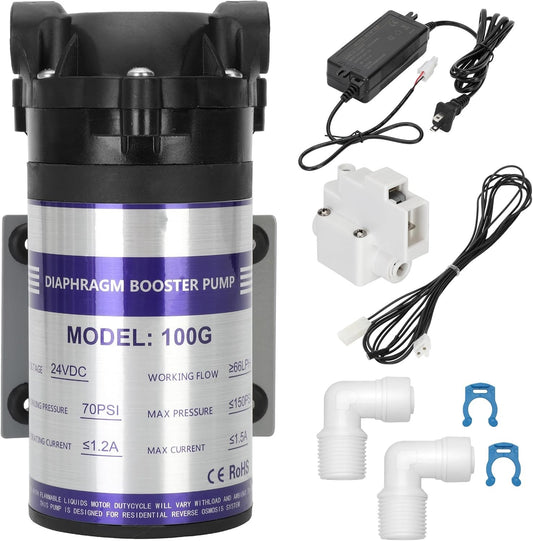 2025 New 100G 6800 Reverse Osmosis Booster Pump Kit,Equipped with a High-Pressur
