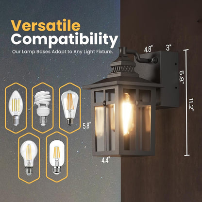SIEPUNK Porch Lights Outdoor, Dusk to Dawn Exterior Lighting Fixtures 2 in 1