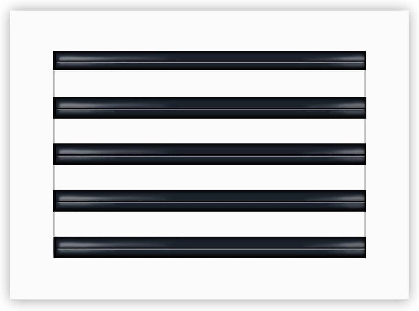 14x10 Modern AC Vent Cover - Decorative White Air Vent - Standard Linear Slot Di
