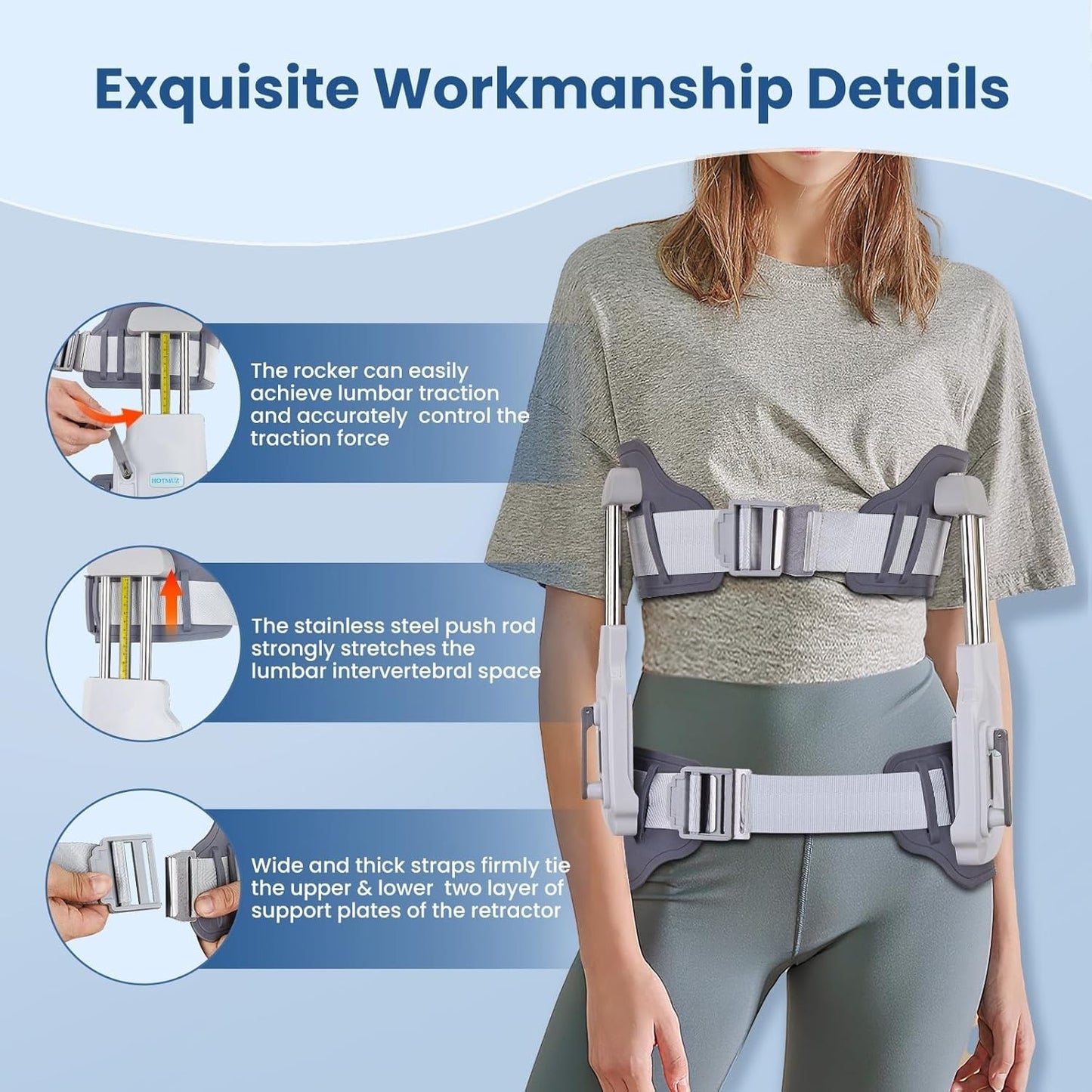Professional Lumbar Traction Device,Herniated Disc Back Pain Relief Device,