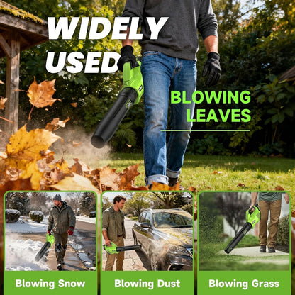 Leaf Blower Cordless, 650CFM Electric Leaf Blowers with 2 x 5.2Ah Batteries
