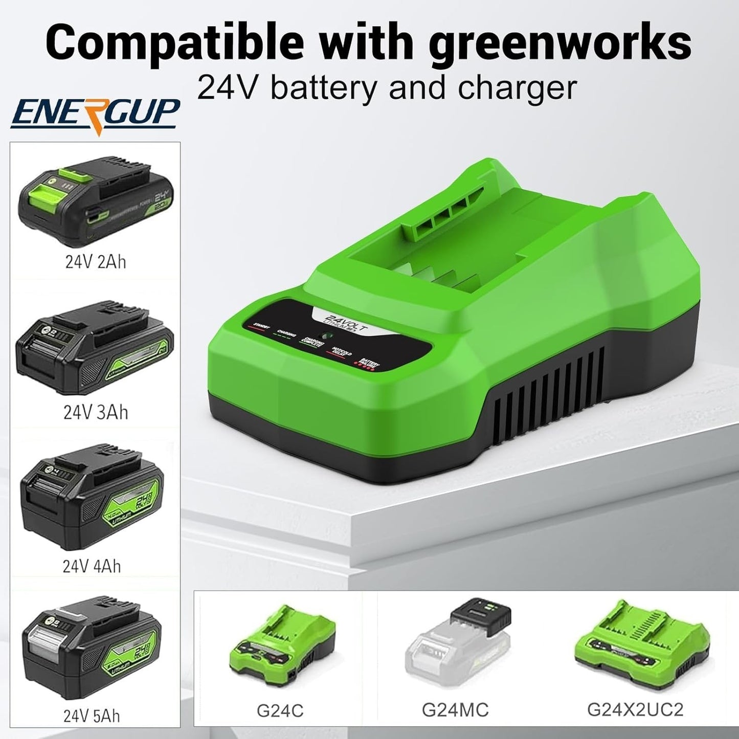 2Pack 24Volt Replacement Greenworks 24V Battery 3.5A, 29842 29852 29322