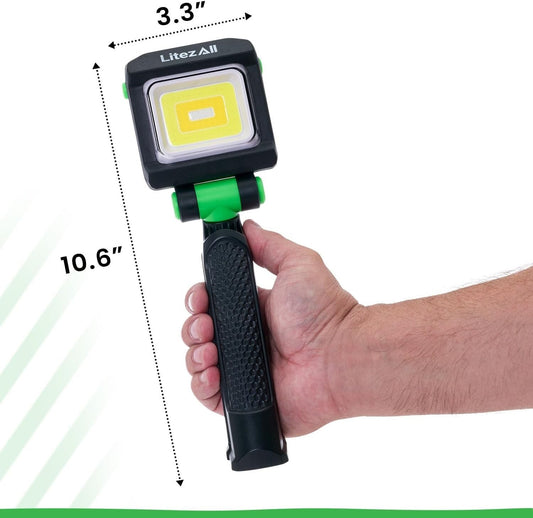LitezAll 2000 Lumen Rechargeable Work Light with Stand – Tripod Light, Tower