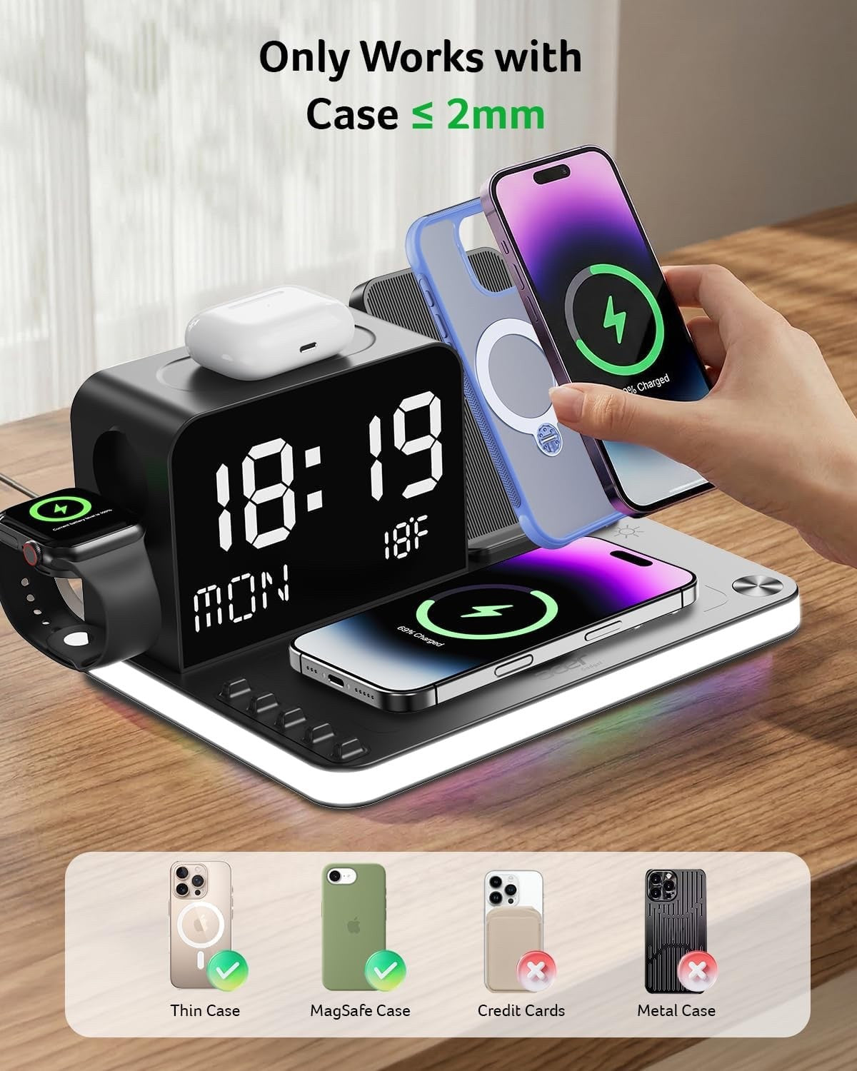 acer 7-in-1 Wireless Charging Station Charger Stand for Multiple Devices. SEALED