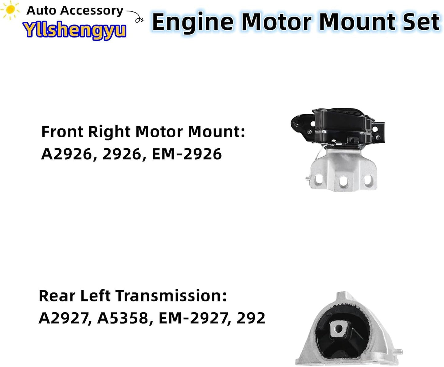 4Pcs Engine Motor Mount Kit Compatible with Town&Country/Grand Caravan 2001-2007