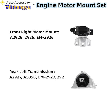 4Pcs Engine Motor Mount Kit Compatible with Town&Country/Grand Caravan 2001-2007