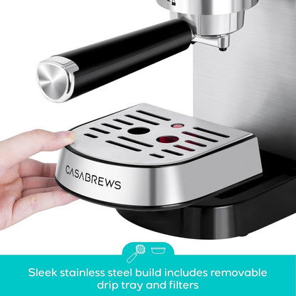 CASABREWS CM5418 Espresso Machine 20 Bar, Compact Espresso Maker with Steam Milk
