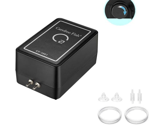 Carefree Fish 2 Air Outlets Air Pump  Powerful Adjustable Oxygen 12W