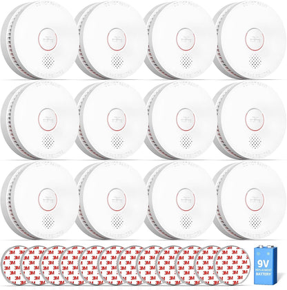 SITERWELL 10 Year Battery Smoke Detector 12 Pack LOT