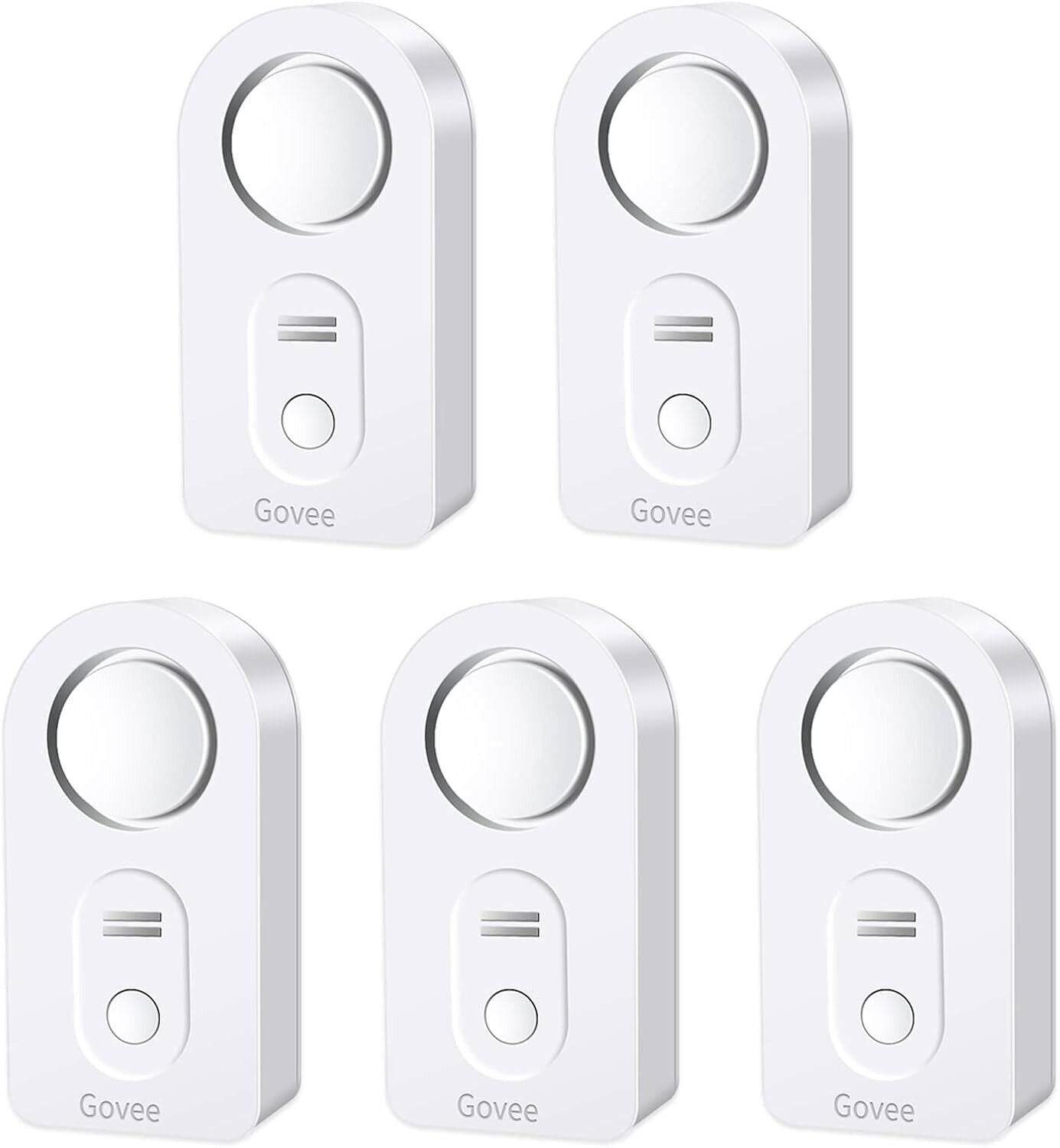 Govee Water Leak Detectors 100dB Adjustable Audio Alarm Sensor H5054 - 5 Pack